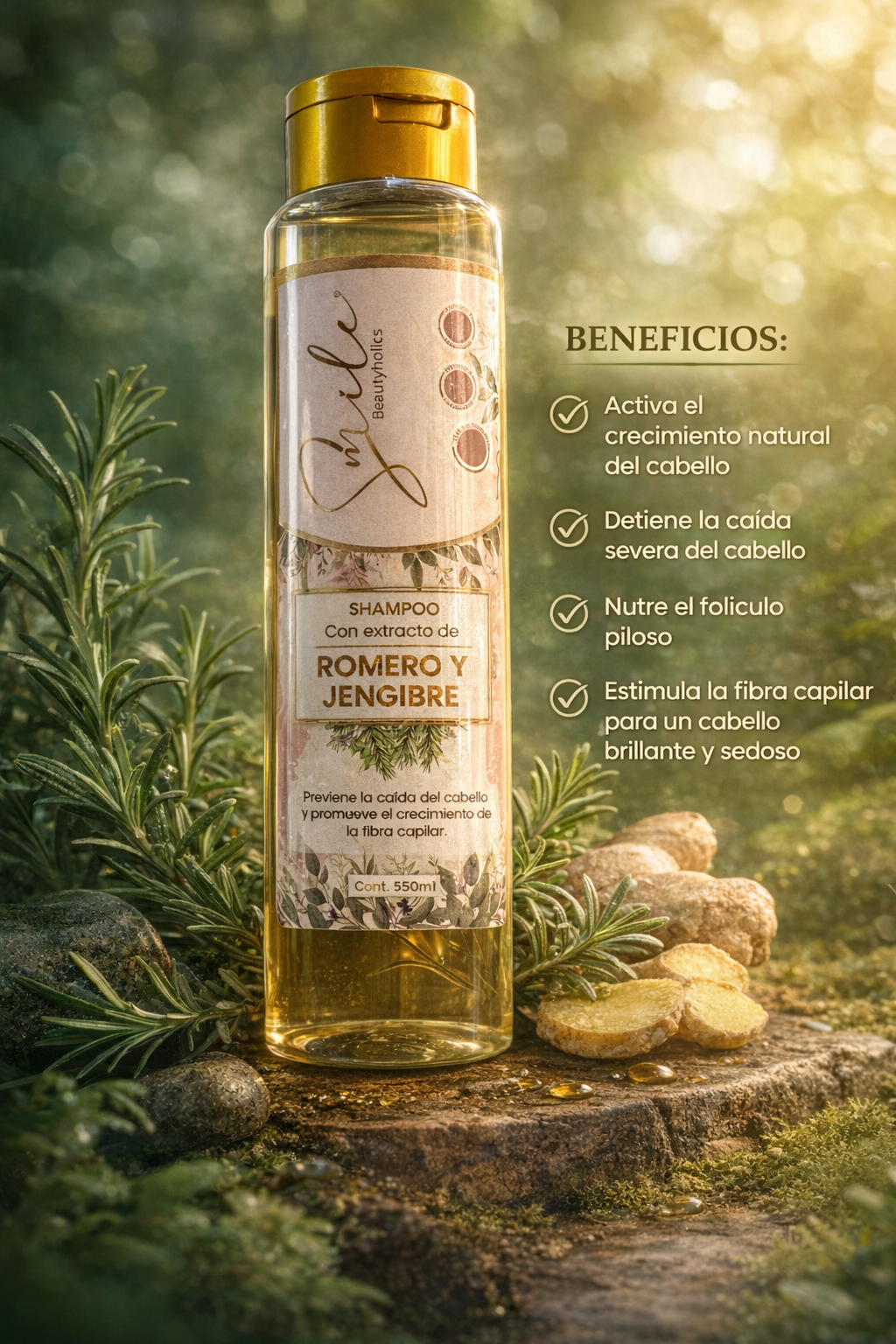SHAMPOO DE ROMERO Y JENGIBRE